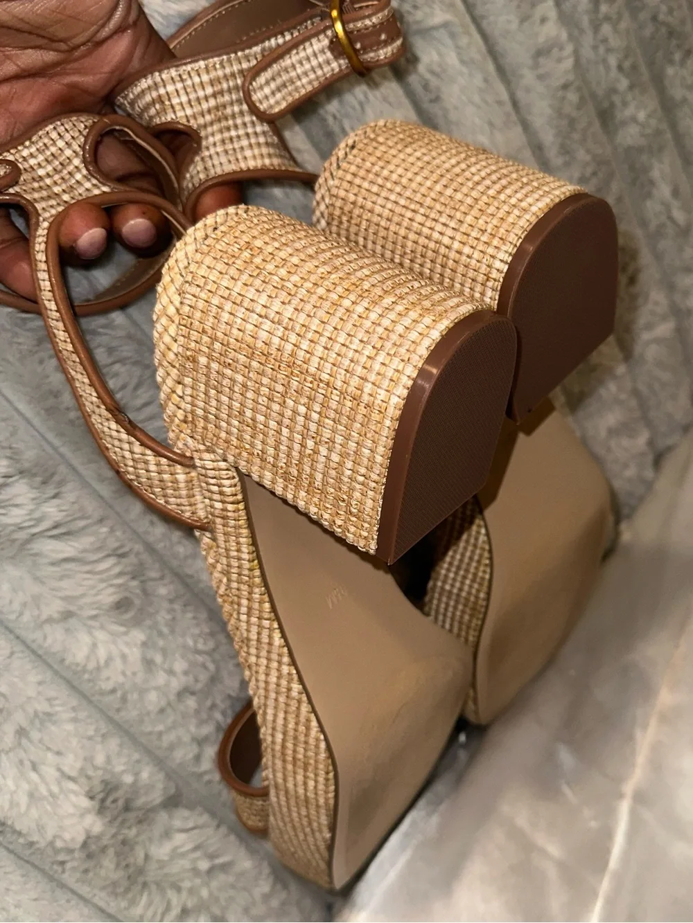 Steve Madden Woven Block-Heel Sandals